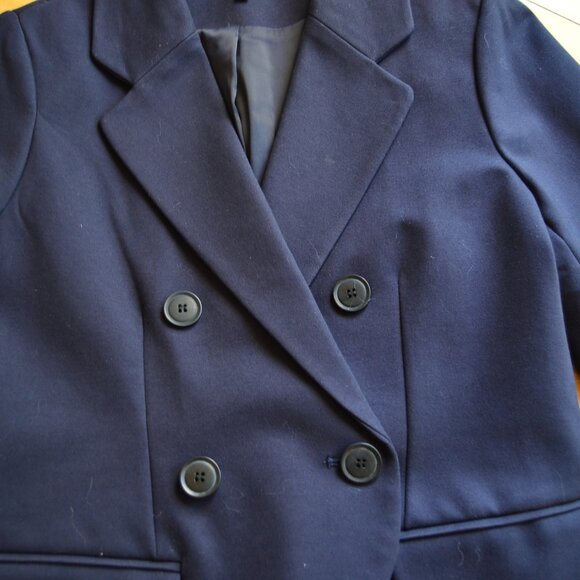 Quince Ultra-Stretch Ponte Double-Breasted Blazer Navy XS - Picture 4 of 10